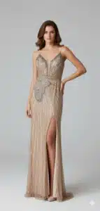 abito cerimonia donna con spacco pompei