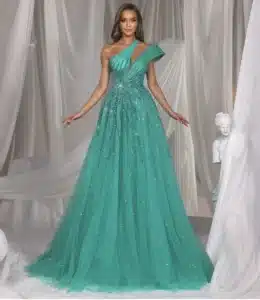 abito lungo verde per matrimonio laurea battesimo