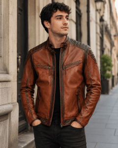 giubbotto sportivo uomo pelle