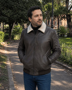 giubbotto uomo in pelle invernale